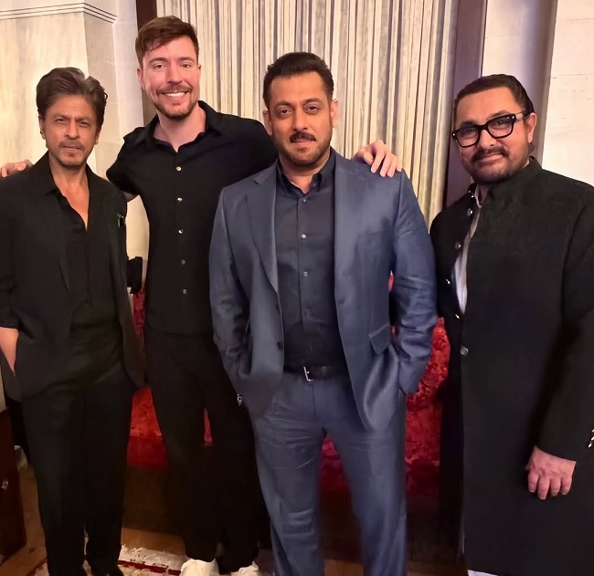 Shah Rukh Khan, Salman Khan, Aamir Khan & MrBeast