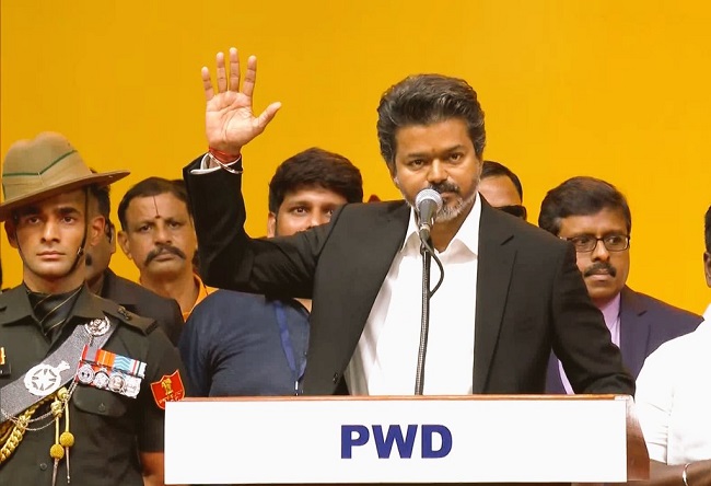 C Joseph Vijay takes oath as Tamil Nadu Chief Minister