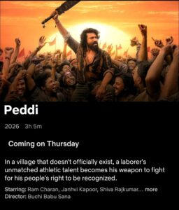 Peddi Netflix OTT Release