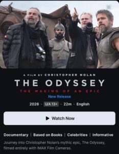 The Odyssey: The Making of an Epic JioHotstar